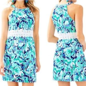 Lilly Pulitzer NEW Ashlyn Shift Dress Elephant Appeal Blue Teal Green White 4
